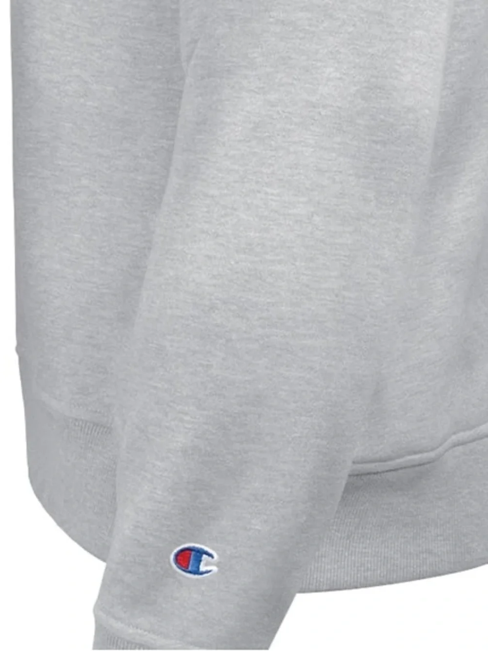 Champion Gray Crewneck Sweatshirt with Yellow & Navy Collegiate Print